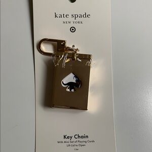 Kate Spade Gold Key Chain with Playing Cards for Target